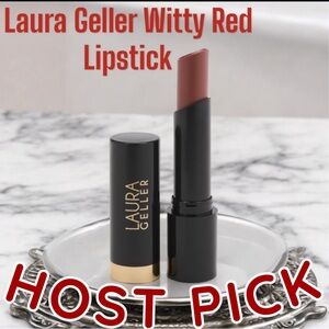 💄HOST PICK 💄Laura Geller Smart Pout Transfer Proof Matte Lipstick Witty Red